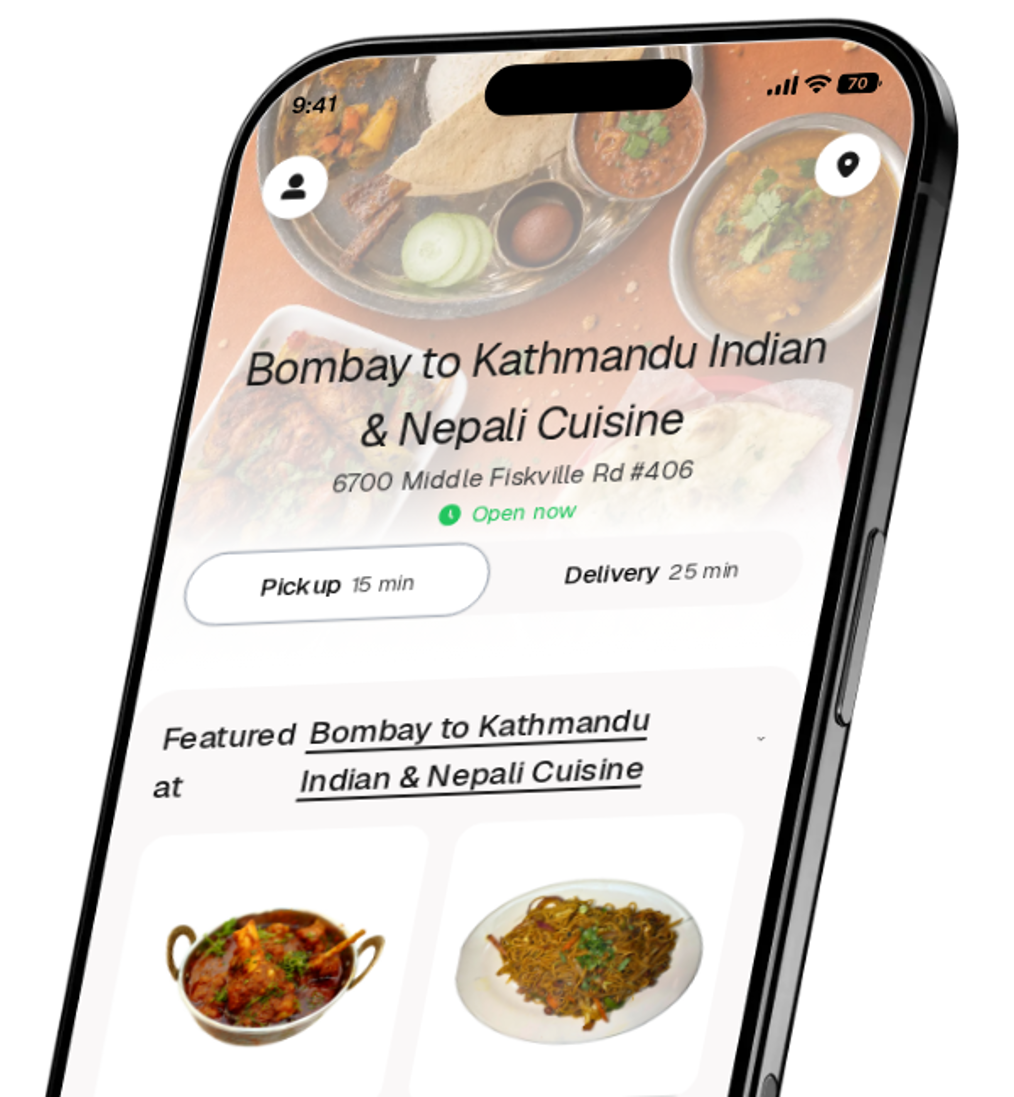 Bombay to Kathmandu Indian & Nepali Cuisine app preview
