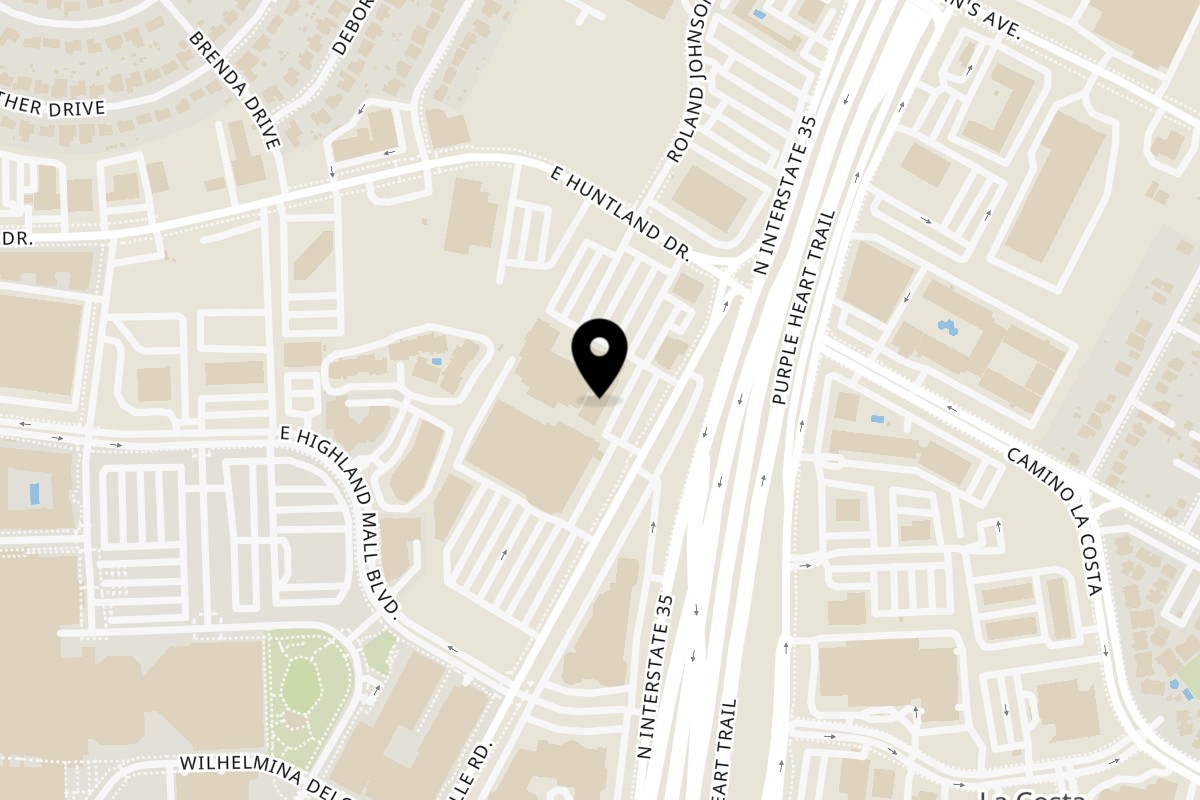 Map showing the location of Bombay to Kathmandu Indian & Nepali Cuisine on 6700 Middle Fiskville Rd #406 in Austin